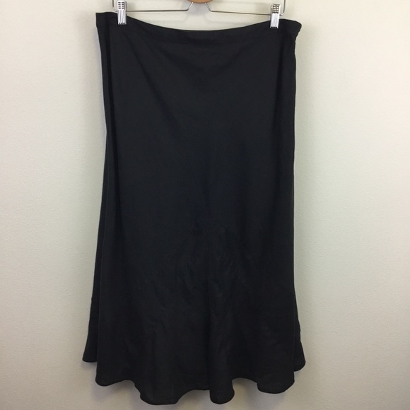 J. Jill Dresses & Skirts - J. Jill Black Linen Maxi Bell Shaped Skirt -16